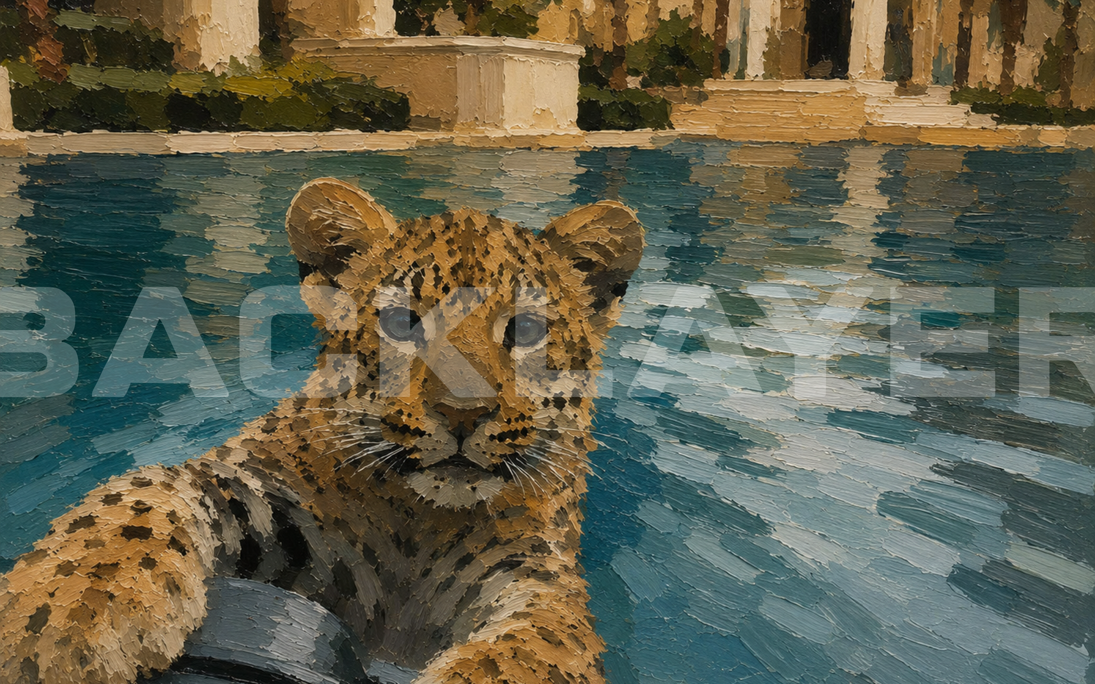 Luxury Leopard Pool Wallpaper