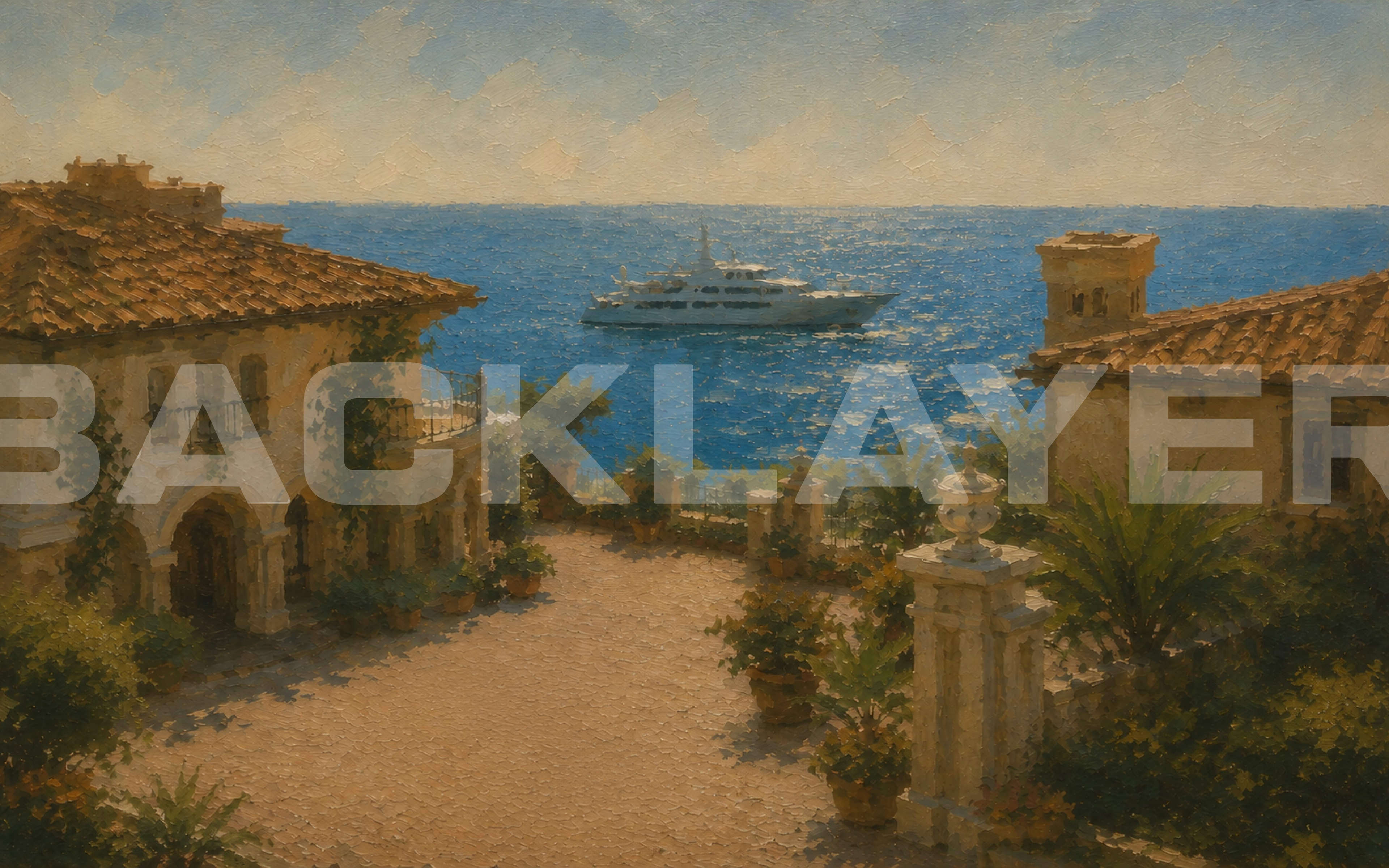 Mediterranean Yacht View Wallpaper